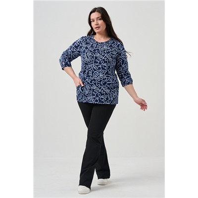 Женская блузка 21621 / синий
