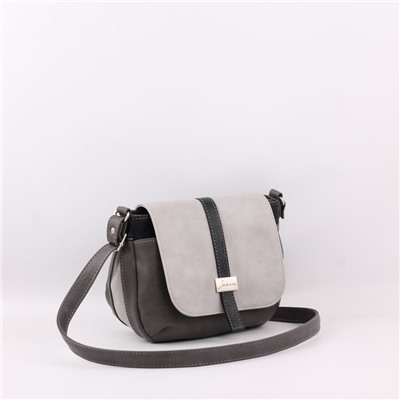 Сумка 106 мульти итальянский серо-черный ХИТ продаж