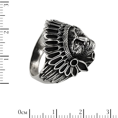 Печатка 'Индеец' серебряная ТЗК.108БКN