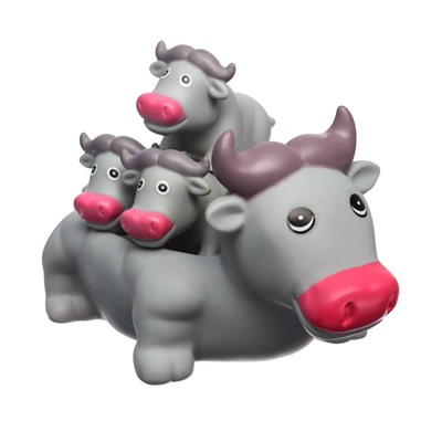 Набор игрушек для ванны «Коровка», мыльница, 3 игрушки