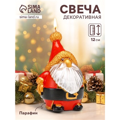 УЦЕНКА Свеча декоративная «Санта», 12×8.6×7.4 см