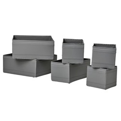 SKUBB, Box 6er-Set,  dunkelgrau