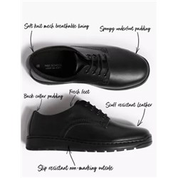 Kids’ Leather Lace Up School Shoes (13 Small - 10 Large)
