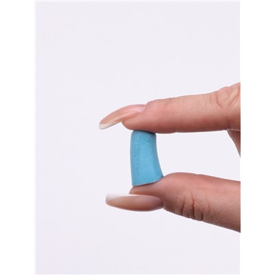 Беруши, 2.5×1 см, набор - 10 пар, в футляре, голубые