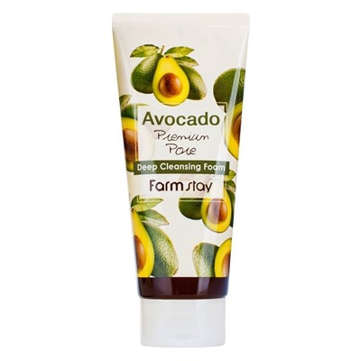 Пенка для умывания FarmStay Avocado Premium Pore Deep Cleansing Foam с экстрактом авокадо 180 ml