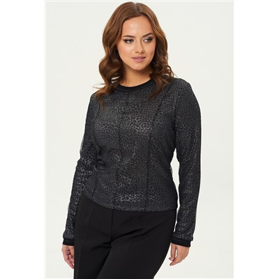 Джемпер Gizart 15325 чёрный леопард