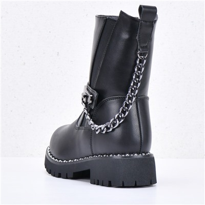 Сапоги детские B&G Black с мехом арт f361-9a