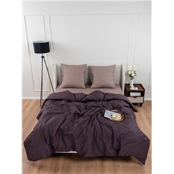 Постельное белье поплин на молнии / Капучино