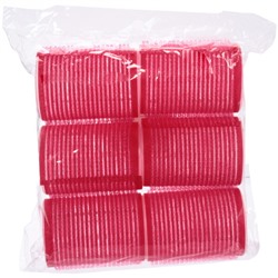 Бигуди липучки, 6шт., однотонные, цвет микс, d-4,5