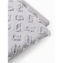 Покрывало LoveLife Tufting: Квадрат цв.серо-сиреневый, 150*220±5см, микрофайбер, 100%  п/э