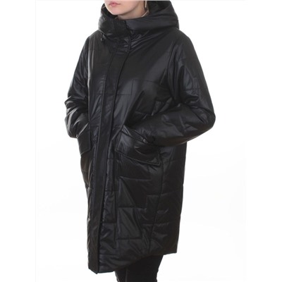 9616 BLACK Куртка демисезонная женская (100 гр. холлофайбер)