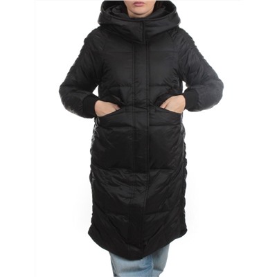 3064 BLACK Пуховик зимний женский (80% пух, 20% перо)