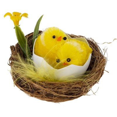 GAEM Набор из 2-х изделий декоративных "Гнездо пасхальное" (5,5*5), L11 W6 H6 см