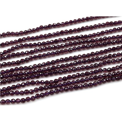 Бусины из шпинели шарик гр.3мм цв.фиолетовый, 36см, 125 бусин