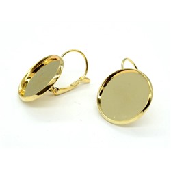 Основы для сережек 18мм золотистые, 1 пара