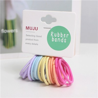 Набор эластичных резиночек для волос 20 шт. ЦВЕТНЫЕ