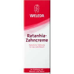 Weleda Ratanhia, Веледа Натуральная Зубная паста из корней Ратании против кровоточивости дёсен, 75 мл
