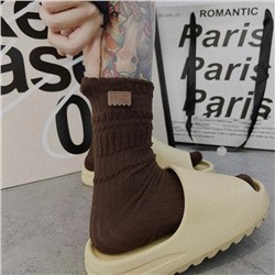 Tide, trend colored demi-season knee socks for men and women, Korean style, increased thickness, mid-length