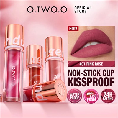 Матовая губная помада O.TWO.O New Trending Lip Gloss Marbling Water Proof Matt Finish Lip Stick № 3 Cocoa Brown