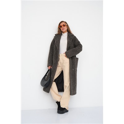 Шубка утеплённая 24558 (серо-зелёный)