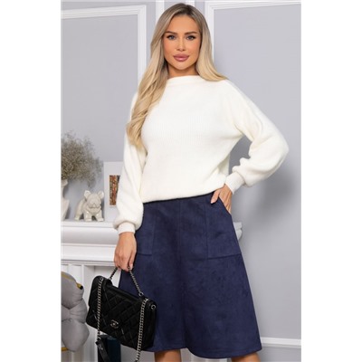 Юбка замшевая Твой идеал (синяя) Ю14583-7М