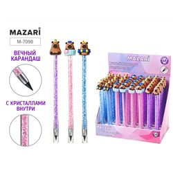 Карандаш вечный КАПИБАРЫ 3диз ассорти Mazari M-7098/48/Китай