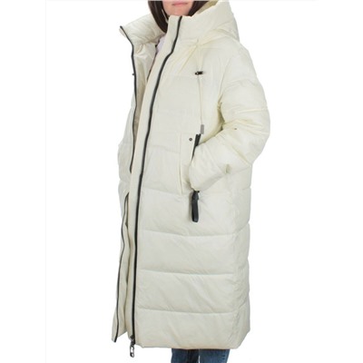 H-2208 WHITE Пальто зимнее женское (200 гр .холлофайбер)