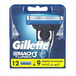 1 Кассеты MACH 3  TURBO "12" КАРТОННАЯ УПАКОВКА
