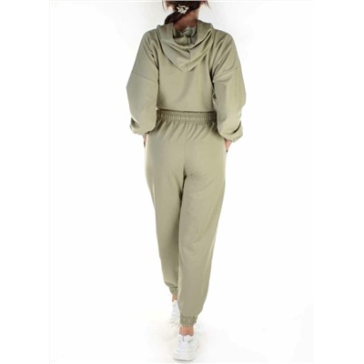 Y276 OLIVE Спортивный костюм женский (100% хлопок)