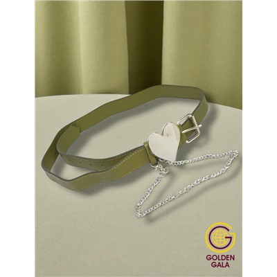 Ремень двусторонний хаки из эко кожи 2,8х115 см Р25