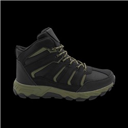 Ботинки на меху А689-8 черно зеленые