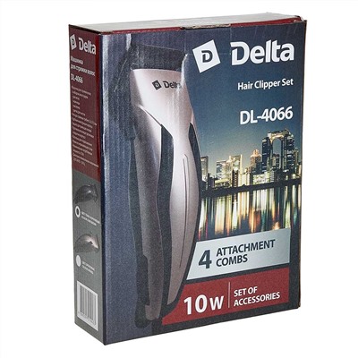 Машинка для стрижки волос 10 Вт DELTA DL-4066 темно-коричневая