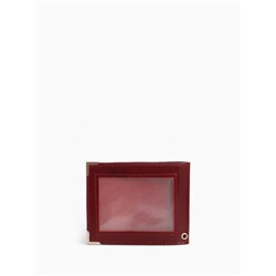 Обложка для удостоверения с окошком, бордовая