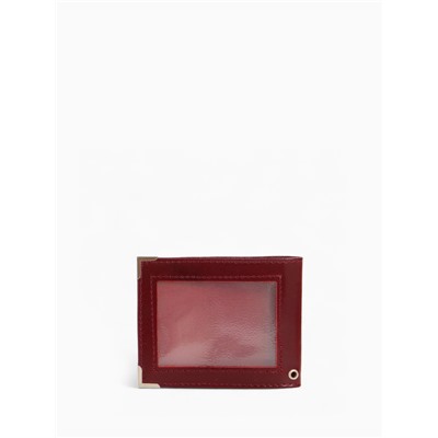 Обложка для удостоверения с окошком, бордовая