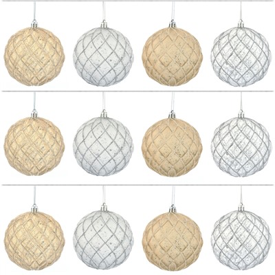 GAEM Набор из 12шт Украшение новогоднее Шар "Восточная сказка", D10 см, L43 W33 H27 см