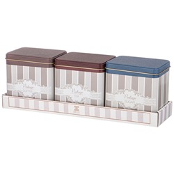 НАБОР ЕМКОСТЕЙ ДЛЯ ХРАНЕНИЯ "ELEGANCE" ИЗ 3-Х ШТУК, 8Х12Х12 СМ, 1Л