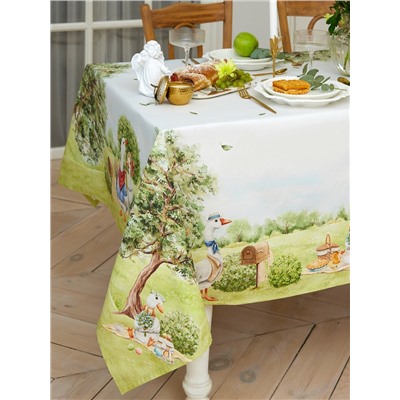 Скатерть Этель Family picnic, 150×110 см +/-3 см с ВГМО, 100% хлопок, саржа 190 г/м²