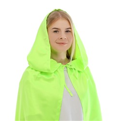 Карнавальный плащ детский, атлас, салатовый, длина 85 см