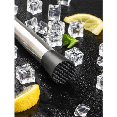 Мадлер - толкушка Доляна, 25 см, серебристый