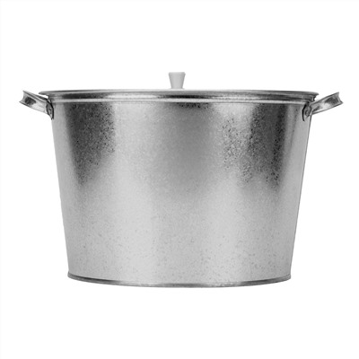 Бак для воды оцинкованный с крышкой (крышка с ручкой) 20 л, без крана