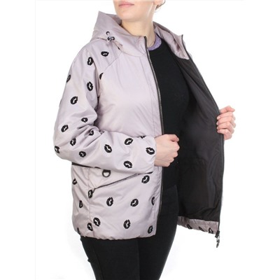ZW-2166-C PINK POWDER Куртка демисезонная женская BLACK LEOPARD (100 гр.синтепона)