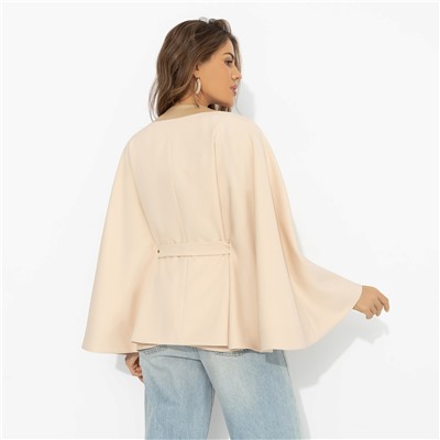 Жакет‑кейп на подкладе, Яркий эффект (с поясом)