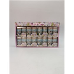 Набор декоративного скотча 10 шт. "Flower power", blue, шоу-бокс 8 шт.