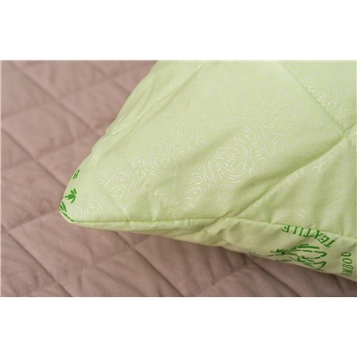 Подушка "Бамбук" тик на молнии лебпух+бамбук,стег,лента,сумка(Н)