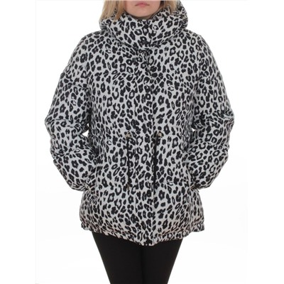SJ 2251 WHITE/LEOPARD Куртка зимняя женская (200 гр. холлофайбер)