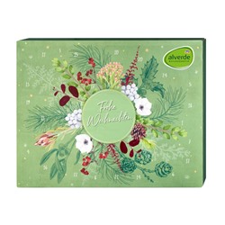 Alverde NATURKOSMETIK Adventskalender Адвент-календарь 2025 "Счастливого Рождества", 24 средства натуральной косметики по уходу за кожей лица и тела