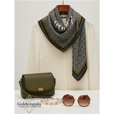 Косынка шелковая с принтом Арт 25183/014