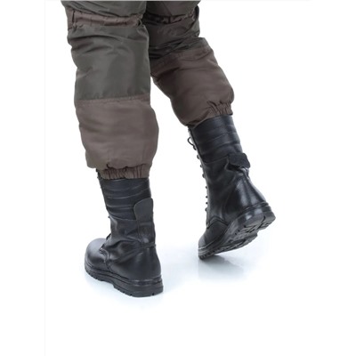 05-9007 BLACK Ботинки зимние мужские (искусственная кожа, искусственный мех)