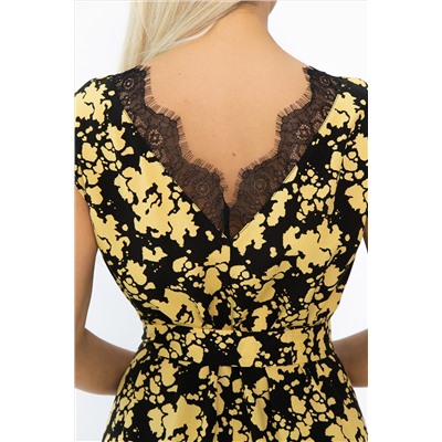 Платье Иниша (черно-желтое) П13924-4М