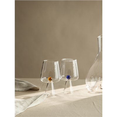 Набор бокалов для вина Orb, 400 мл, синий/янтарный, 2 шт.